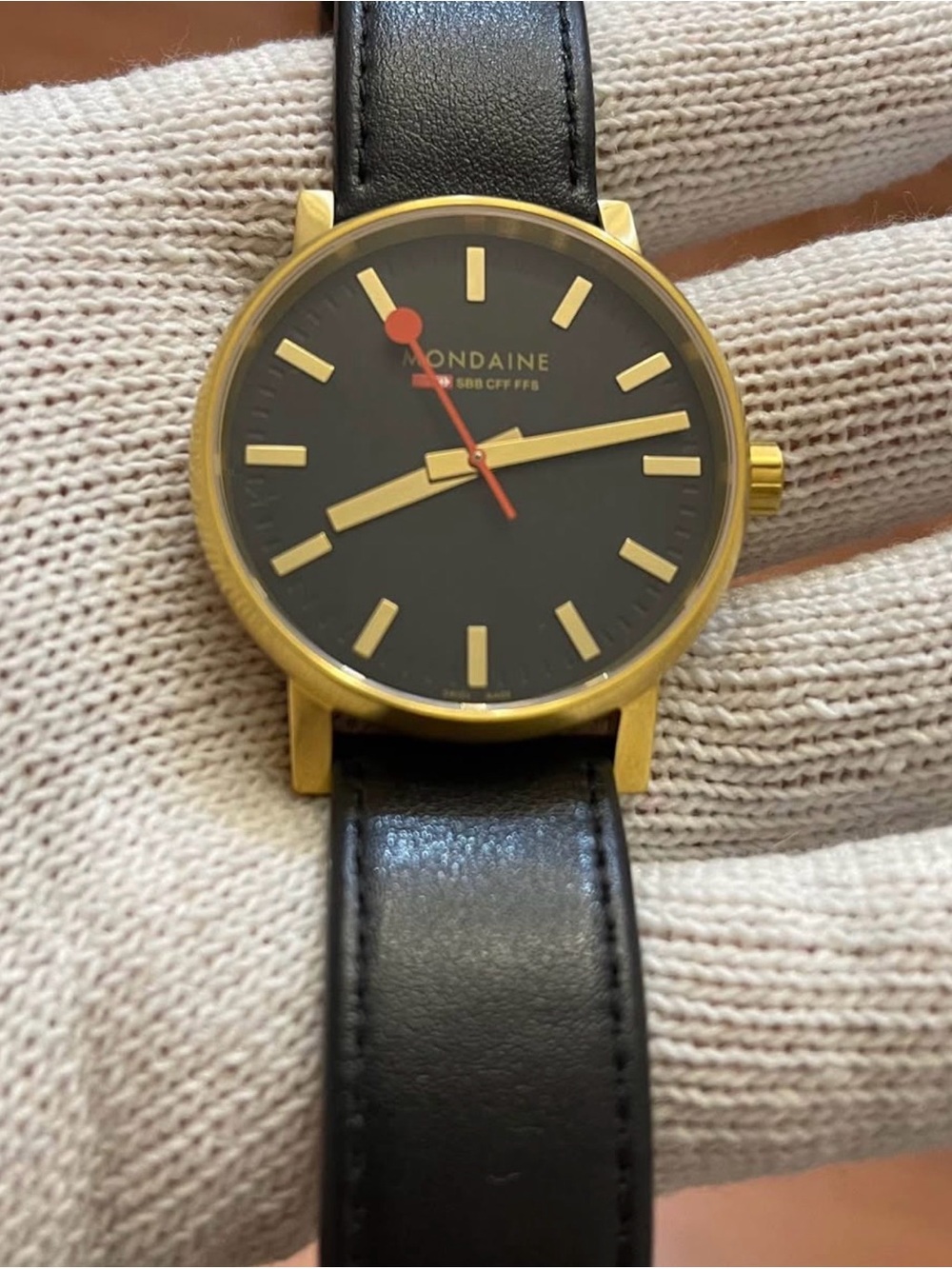 Mondaine Evo2 Swiss Railways Watch Gold/Black 40mm Men’s  Swiss Made